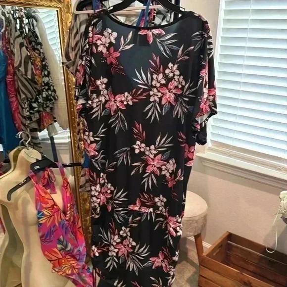 Womens Floral Print Caftan Cover-up Size Small - Picture 6 of 6
